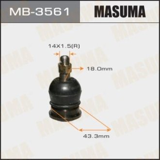 Опора шаровая передн верхн TOYOTA LAND CRUISER PRADO, SEQUOIA ##J9#, ##N18# (MB-3561) MASUMA MB3561