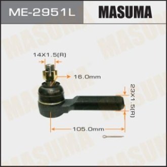 Наконечник рульової тяги TOYOTA LAND_CRUISER 200 FJ80, HDJ81, HZJ81, RJ79 MASUMA ME2951L