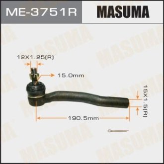 Наконечник рульової тяги out TOYOTA AURIS, WINDOM/ MCV30, CAMRY ACV# RH (ME-3751R) MASUMA ME3751R