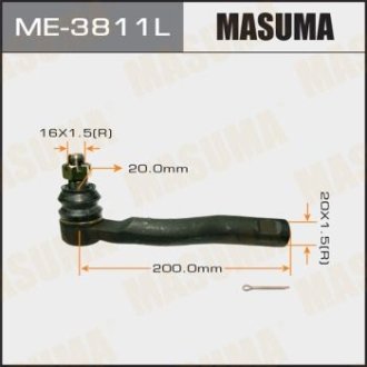 Наконечник рульової тяги out LH TOYOTA LAND CRUISER 100, LEXUS LX470, -2000.08 (ME-3811L) MASUMA ME3811L