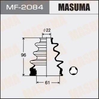 Пильовик ШРУСу внутрішнього Toyota Auris (06-09), Corolla (00-06), Prius (09-11) (MF-2084) MASUMA MF2084