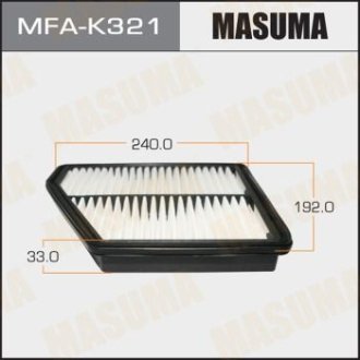 Фильтр воздушный A9315 HYUNDAI/ MATRIX/ V1500 V1600 V1800 01- (MFA-K321) MASUMA MFAK321