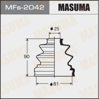 Пильовик ШРУС внутрішній (силікон) Mitsubishi L200 (05-), Pajero (00-06), Pajero Sport (09-) (MFs-2042) MASUMA MFS2042