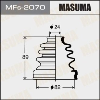 Пильовик ШРУСу (силікон))TOYOTA RAV_4 III (06-11)/MITSUBISHI L 200 (05-10), TOYOTA AVENSIS (01-09) (MFs-2070) MASUMA MFs2070