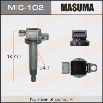 Котушка запалювання TOYOTA P38PRIUS, VITZ / 1NZFE, 2SZFE, 1NZFXETOYOTA COROLLA (MIC-102) MASUMA MIC102