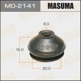 Пильовик опори кульовий 8х20х16 HONDA CIVIC IX (12-20), HONDA ACCORD IX 2.4 (14-19) (MO-2141) MASUMA MO2141