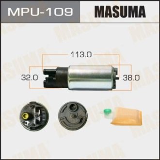 Бензонасос електричний (+сітка)) Honda/ Mitsubishi/ Subaru/ Toyota (MPU-109) MASUMA MPU109