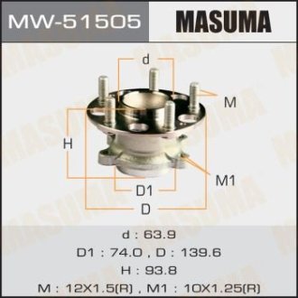 Ступиця колеса задн ACCORD / SL9 (MW-51505) MASUMA MW51505