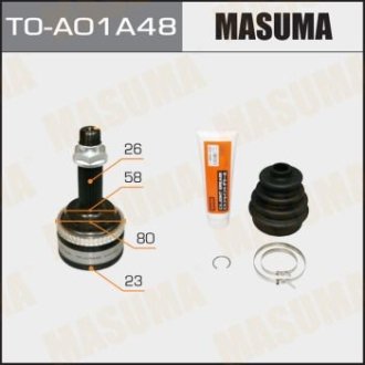 Шрус 23x58x26 x48 TOYOTA COROLLA (02-12), TOYOTA AVENSIS (03-08) (TO-A01A48) MASUMA TOA01A48