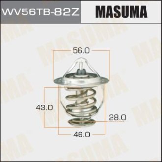 Термостат Lexus/Toyota 1.4, 1.6, 1.8, 2.4 (-09) 3.5 (-17) (WV56TB-82Z) MASUMA WV56TB82Z