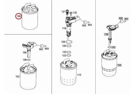 Фільтр топливный MERCEDES-BENZ 6460920501