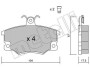 Комплект тормозных колодок (дискових) Metelli 22-0030-1 (фото 1)