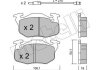 Комплект гальмівних колодок (дискових) Metelli 22-0037-0 (фото 2)