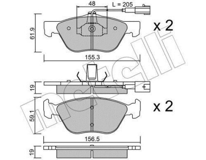 Комплект тормозных колодок (дискових) Metelli 22-0083-0