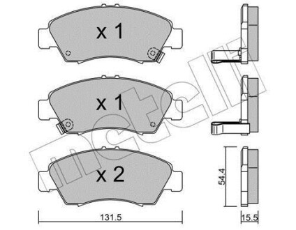 Комплект тормозных колодок (дискових) Metelli 22-0138-0