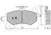 Комплект гальмівних колодок (дискових) Metelli 22-0148-0 (фото 2)