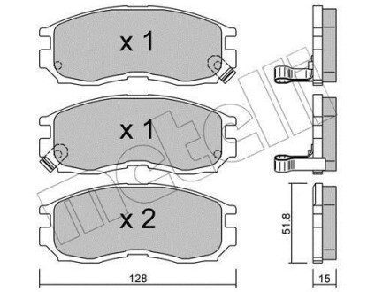 Комплект тормозных колодок (дискових) Metelli 22-0224-0