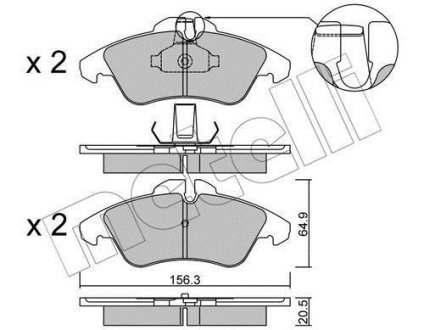 Комплект тормозных колодок (дисковых).) Metelli 22-0256-1