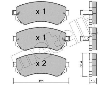 Комплект тормозных колодок (дискових) Metelli 22-0304-0