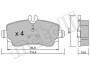 Комплект тормозных колодок (дискових) Metelli 22-0310-1 (фото 1)