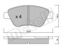 Комплект тормозных колодок (дисковых) Metelli 22-0321-1 (фото 2)