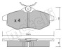 Комплект гальмівних колодок (дискових) Metelli 22-0328-0 (фото 3)