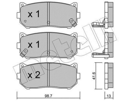 Комплект тормозных колодок (дискових) Metelli 22-0372-0