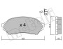 Комплект тормозных колодок (дискових) Metelli 22-0387-0 (фото 1)