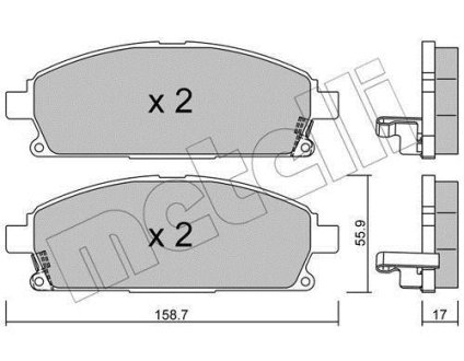 Комплект тормозных колодок (дисковых).) Metelli 22-0406-1