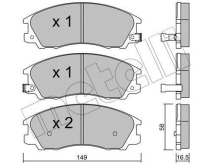 Комплект тормозных колодок (дискових) Metelli 22-0506-0