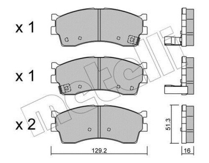 Комплект тормозных колодок (дискових) Metelli 22-0512-0