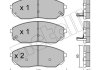 Комплект гальмівних колодок (дискових) Metelli 22-0515-0 (фото 3)