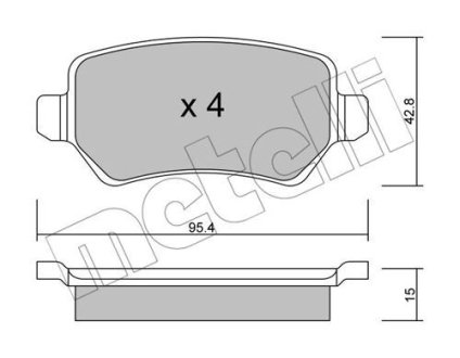 Комплект тормозных колодок (дисковых) Metelli 22-0542-1