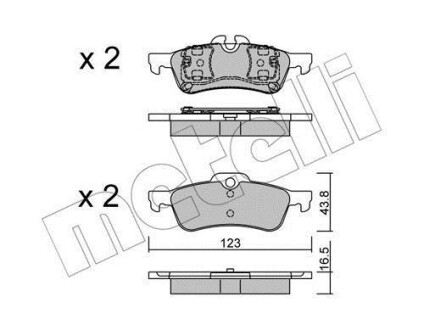 Комплект тормозных колодок (дискових) Metelli 22-0556-0