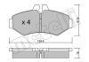 Комплект гальмівних колодок (дискових) Metelli 22-0572-0 (фото 2)