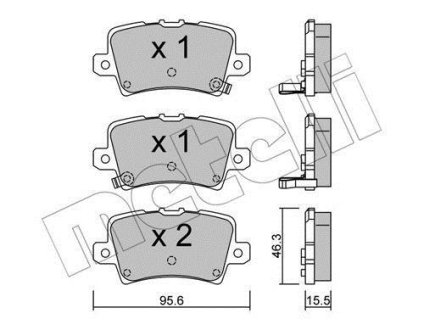 Комплект тормозных колодок (дисковых) Metelli 22-0729-0