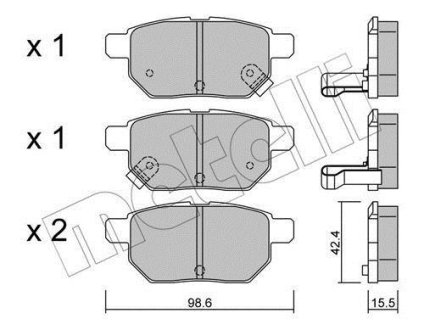 Комплект тормозных колодок (дисковых) Metelli 22-0746-0