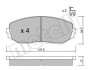 Комплект гальмівних колодок (дискових) Metelli 22-0766-0 (фото 2)