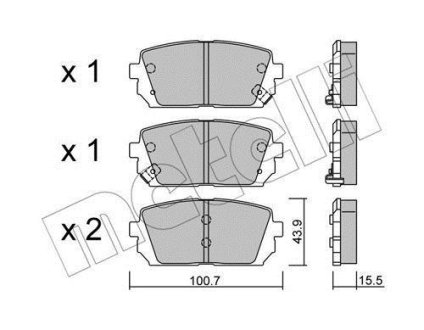 Комплект тормозных колодок (дисковых) Metelli 22-0784-0