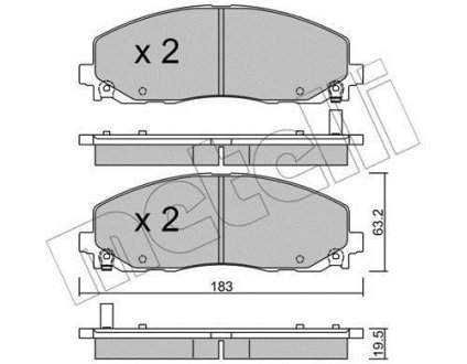 Комплект тормозных колодок (дисковых) Metelli 22-0946-0