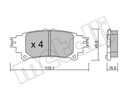 Комплект тормозных колодок (дискових) Metelli 22-0977-0