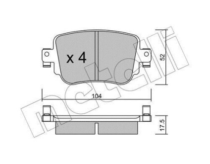 Комплект тормозных колодок (дискових) Metelli 22-0980-0