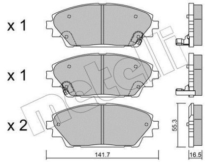 Комплект тормозных колодок (дисковых) Metelli 22-0992-0