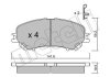 Комплект гальмівних колодок (дискових) Metelli 22-1010-0 (фото 1)