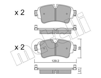 Комплект тормозных колодок (дискових) Metelli 22-1129-0