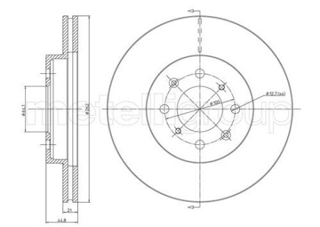 Диск тормозной Metelli 23-0344C