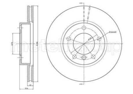 Диск тормозной Metelli 23-0474C