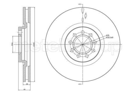 Диск тормозной Metelli 23-0914C