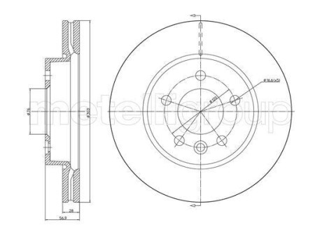 Диск тормозной Metelli 23-1414C