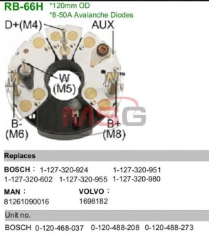 Выпрямитель диодный MOBILETRON RB66H (фото 1)